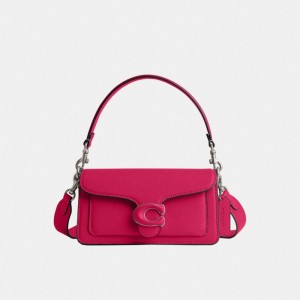 Coach Tabby Shoulder Bag 20 Polished Pebble Leather/Silver/Dragonfruit | COH865373