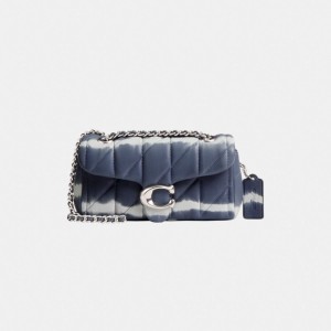 Coach Tabby Shoulder Bag 20 With Quilting And Tie Dye Nappa Leather/Silver/Midnight Navy Multi | COH865353