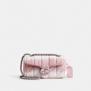Coach Tabby Shoulder Bag 20 With Quilting And Tie Dye Silver/Pink Multi | COH865389