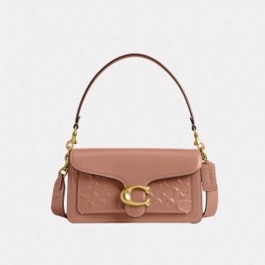 Coach Tabby Shoulder Bag 26 In Signature Leather Brass/Cappuccino | COH865328