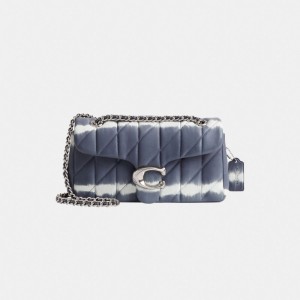 Coach Tabby Shoulder Bag 26 With Quilting And Tie Dye Nappa Leather/Silver/Midnight Navy | COH865350