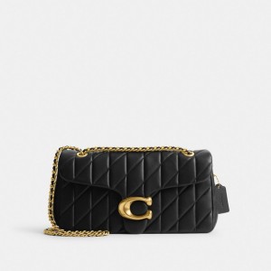 Coach Tabby Shoulder Bag 33 With Quilting Nappa Leather/Brass/Black | COH865292
