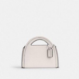 Coach Top Handle Card Case Silver/Chalk | COH865236