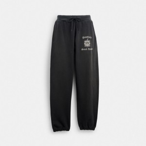 Coach Vintage Pull On Joggers Black | COH866947