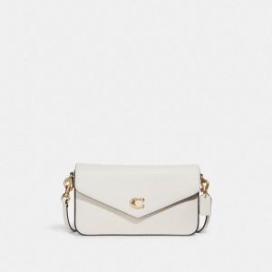 Coach Wyn Crossbody Bag Crossgrain Leather/Brass/Chalk | COH865311