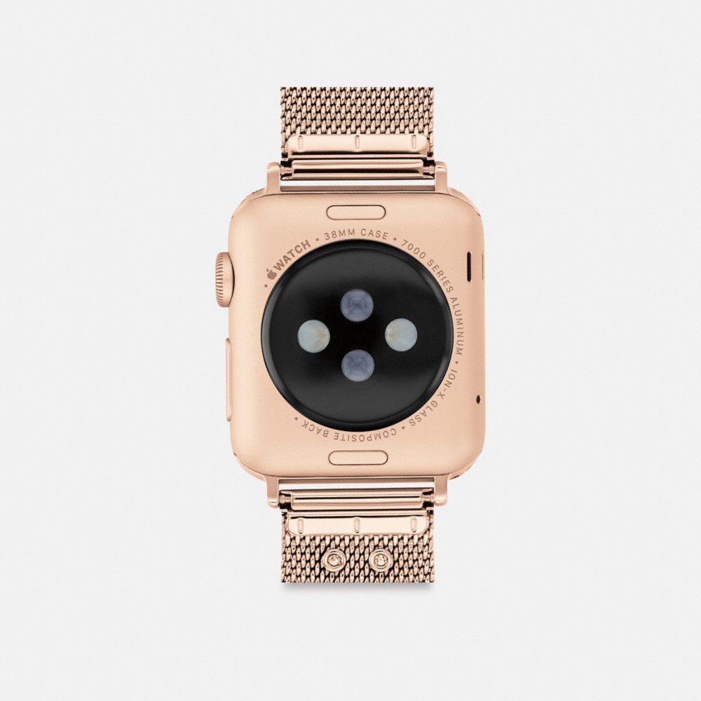 Coach Apple Watch® Strap, 38 Mm, 40 Mm And 41 Mm Rose Gold | COH866286