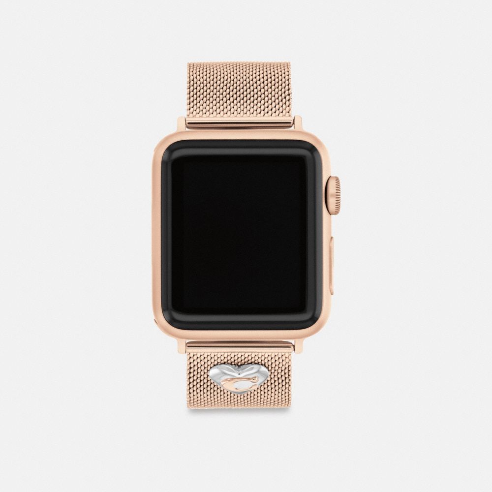 Coach Apple Watch® Strap, 38 Mm, 40 Mm And 41 Mm Rose Gold | COH866286