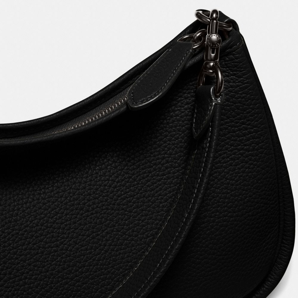 Coach Cary Crossbody Bag Pebble Leather/Pewter/Black | COH865403