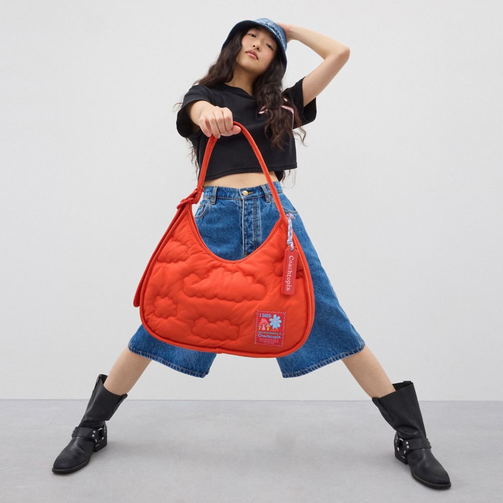 Coach Coachtopia Loop Ergo Bag With Cloud Quilting Sun Orange | COH865125