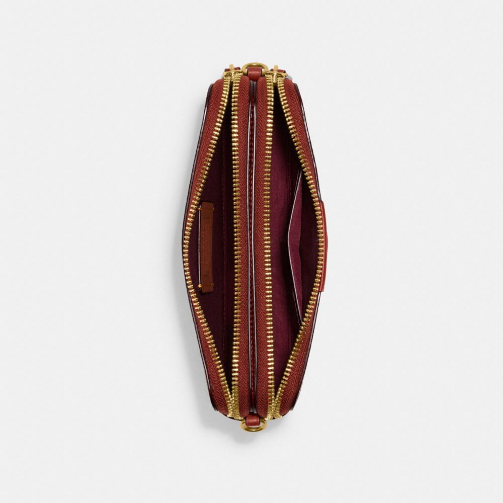Coach Kira Crossbody Bag In Colorblock Signature Canvas Refined Calf Leather/Brass/Tan/Rust | COH865637