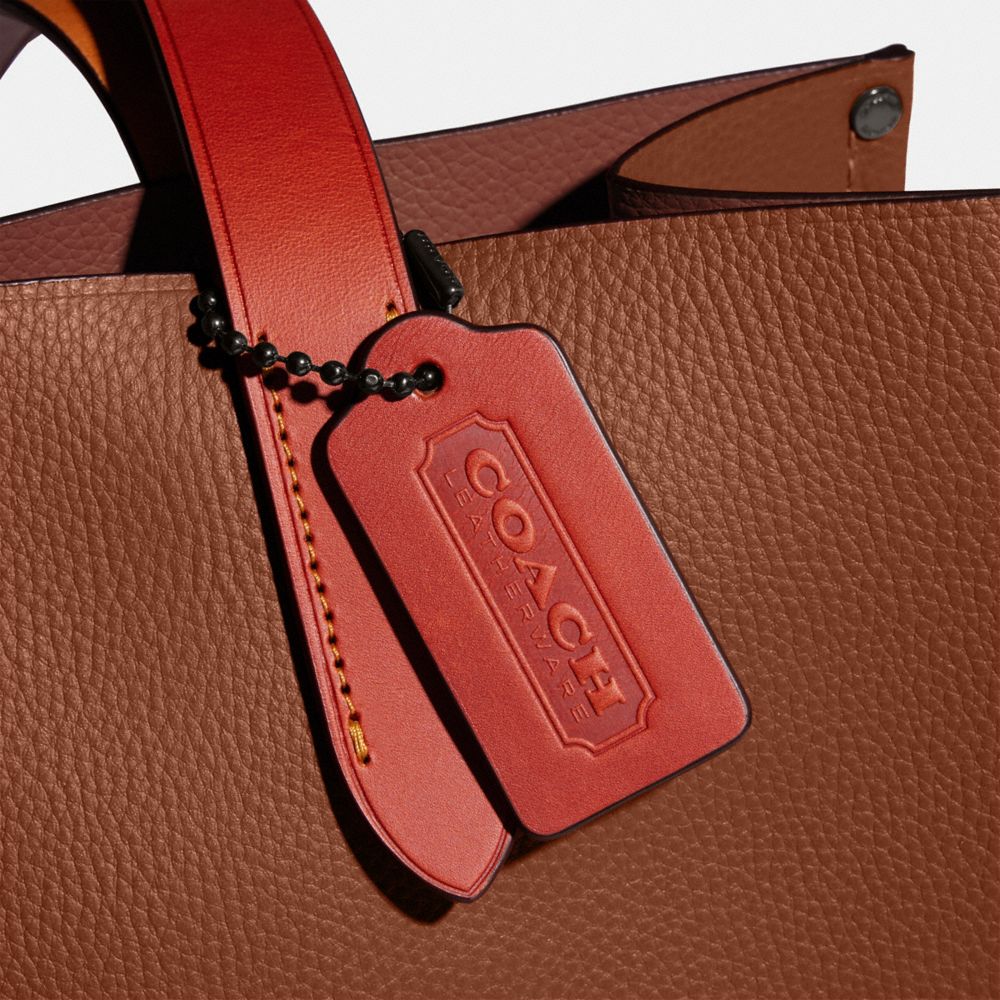 Coach Relay Tote Bag 34 Polished Pebble Leather/1941 Saddle | COH865086