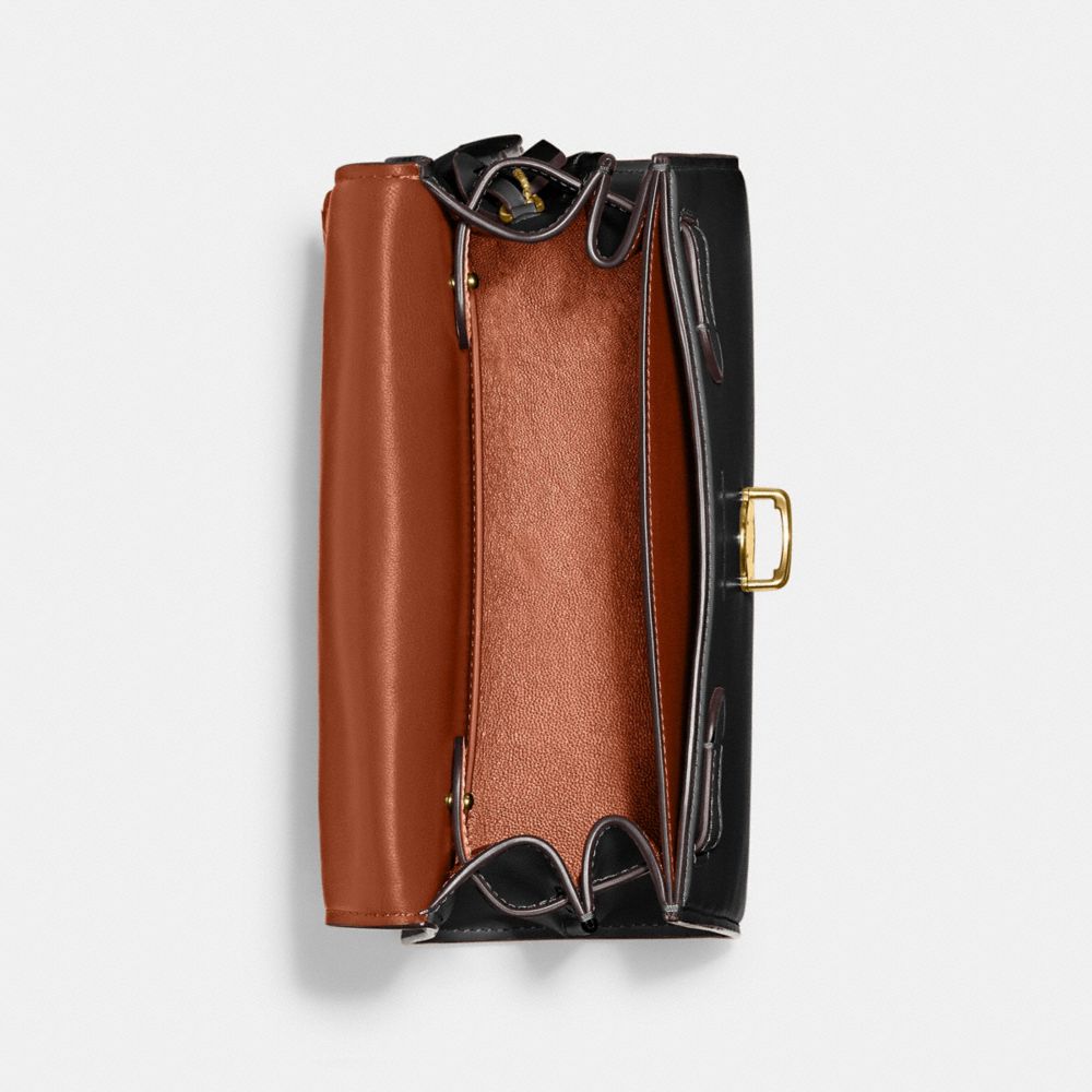 Coach Sammy Top Handle Bag Luxe Refined Calf Leather/Brass/Black | COH865426