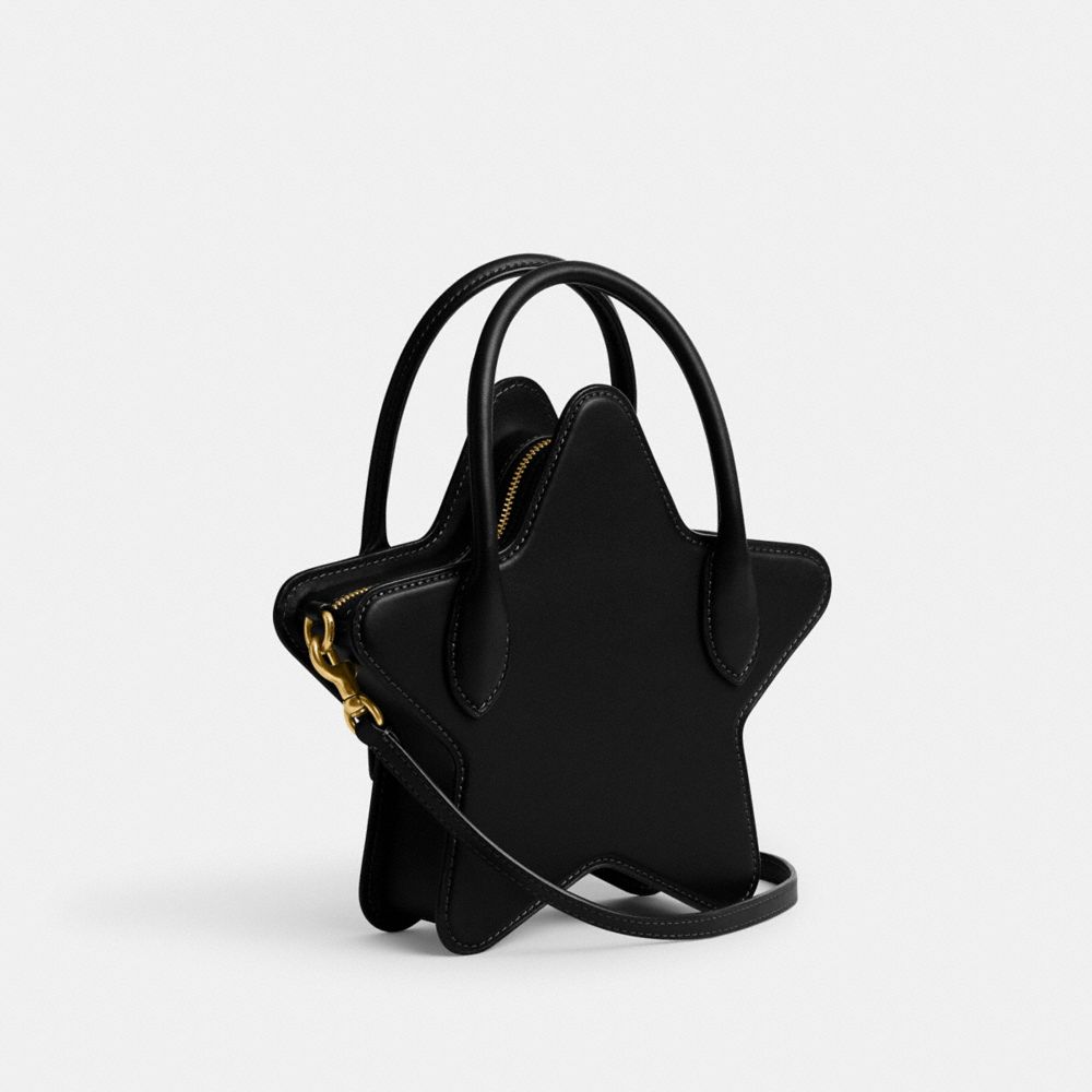 Coach Star Bag In Regenerative Leather Brass/Black | COH865345