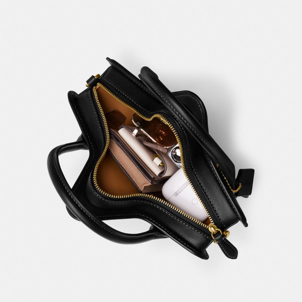 Coach Star Bag In Regenerative Leather Brass/Black | COH865345