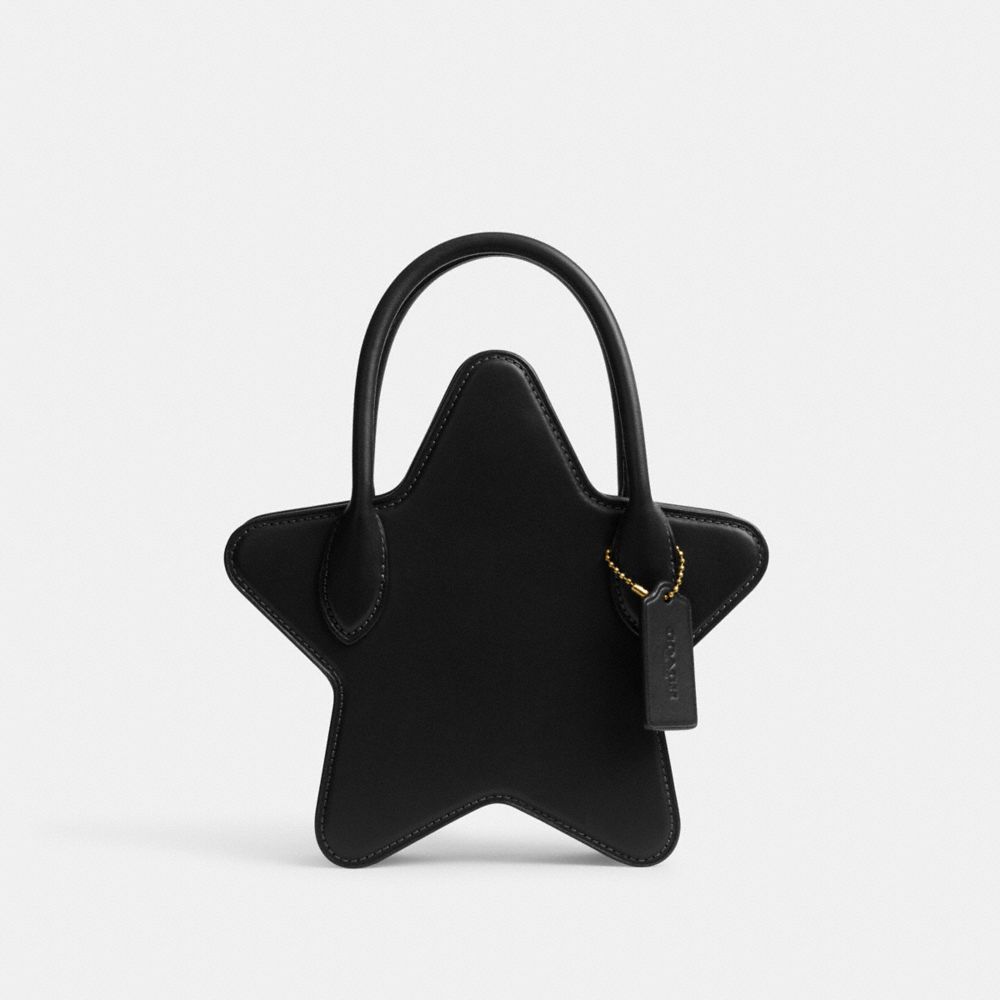 Coach Star Bag In Regenerative Leather Brass/Black | COH865345