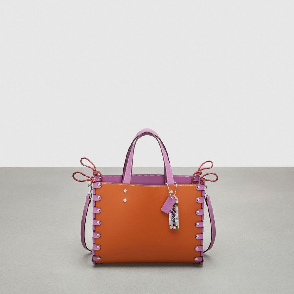 Coach The Re Laceable Tote: Medium Coachtopia Leather/Lilac Berry | COH866622